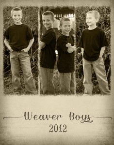 Weaver Boys Collage